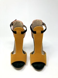 Mujer Colorblock Gamuza Tacones Punta Abierta Correa en T con Correa en el Tobillo Hebilla Talla 37 - Imagen 1 de 15