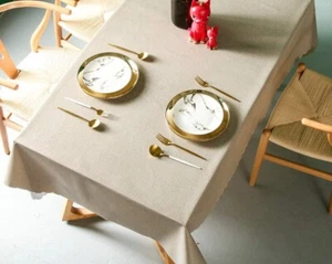Table Cloth Waterproof Oilcloth Table Cover Wipe Clean Tablecloth R... - Picture 1 of 7