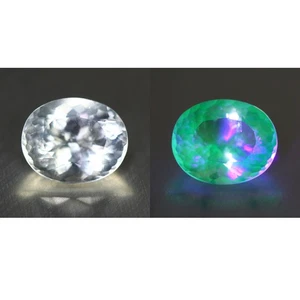 1.70 Cts" Antiguo 100% Natural Sin Tratar Mexicano UV Cambio de Color Ópalo Hialita " - Imagen 1 de 5