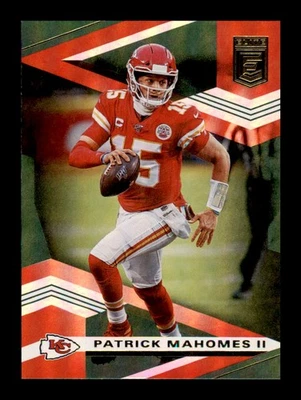 Patrick Mahomes Green #1 2020 Panini Donruss Elite Kansas City Chiefs Football - Image 1 of 2