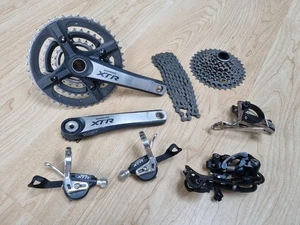Shimano Deore XTR M970 9 Speed Groupset, 44/34/22 170mm Cranks, 11/34, KMC VGC - Picture 1 of 22