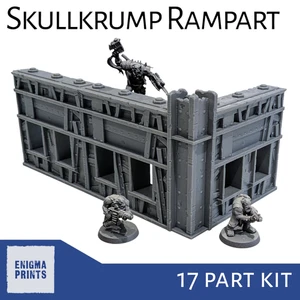 Skullkrump Rampart - 28mm 3D Printed Ork Terrain for Tabletop Wargaming - Picture 1 of 9