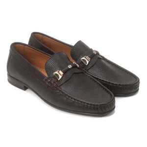 Sigotto Uomo Brown Grain Leather Slip-on with Leather Sole (12) - Picture 1 of 4