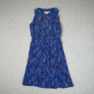 Ann Taylor Loft Kleid Damen Petite S blau ärmellos Blumen Knopfleiste - Bild 1 von 9