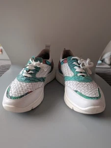 Sneakers stringate Pons Quintana verde bianco stampa serpente taglia 5 (T11) - Foto 1 di 8