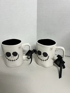 Nwt Rae Dunn The Nightmare Before Christmas Jack Skellinton Ceramic Mug X 2 - Picture 1 of 5