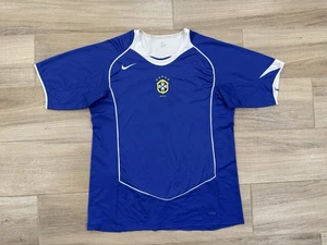 Vintage Nike Brazil Soccer Jersey XL Mens Dri Fit National Team #10 CBF SEE PICS - Picture 1 of 13