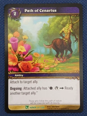 Path of Cenarius 91/208 Fields of Honor 2009 World of Warcraft TCG NM - Image 1 of 2