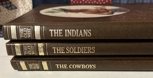 Vintage Time Life Books Brown Faux Leather The Old West  Lot of 3 Books. - Bild 1 von 19