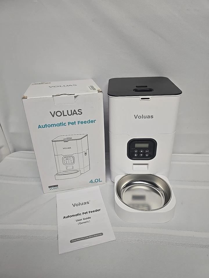 NEW VOLUAS Automatic Pet  Voluas Automatic Feeder for Cats and Dogs 4.0L VL001 - Image 1 of 1