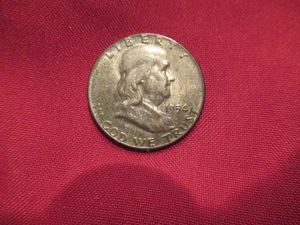 1954-P Silber Franklin Half Dollar ss-vz - Bild 1 von 2