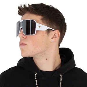 Carrera Silver Mirror Shield Unisex Sunglasses FLAGLAB 15 0VK6/T4 99 - Picture 1 of 5