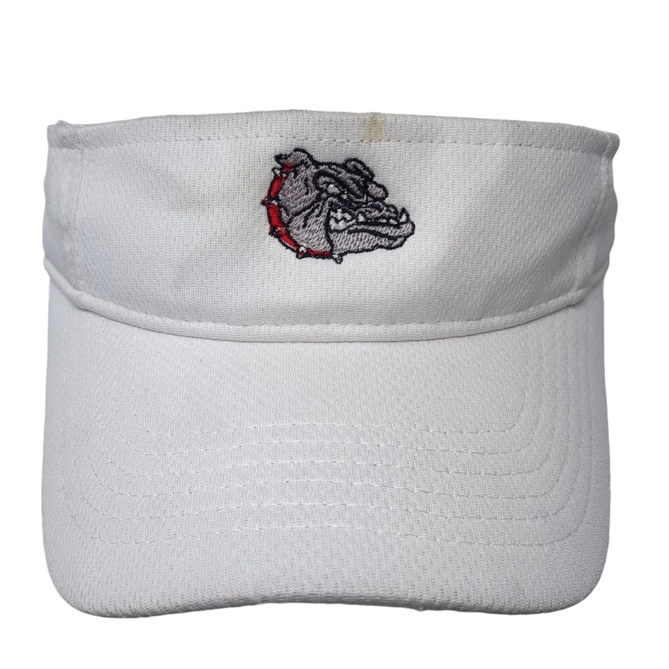 Gonzaga Bulldogs Strapback Visor Hat White One Size Outdoor Sport-Tek - Image 1 of 4