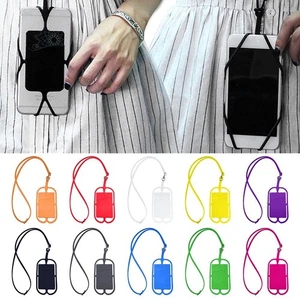 Anti-lost Lanyard Grip Phone Case Silicone Phone Neck Strap - Picture 1 of 20