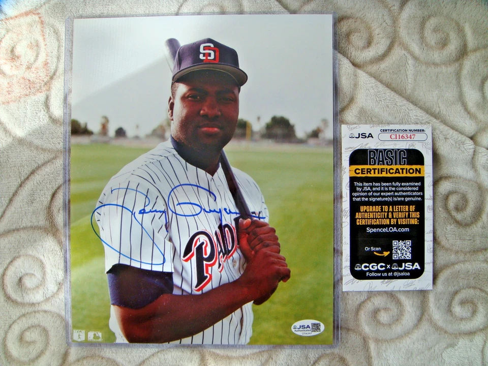 Tony Gwynn signed 8x10 baseball vintage photo autographed JSA Certified - Image 1 of 1
