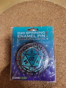 Pax West 2016 ThinkGeek Dungeons & Dragons D20 Anodized Spinning Enamel Pin Big - Bild 1 von 2