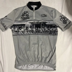 McCully Bike Hawaii Cycling Jersey Large Gray Vintage Retro Graphic Bicycle - Picture 1 of 11