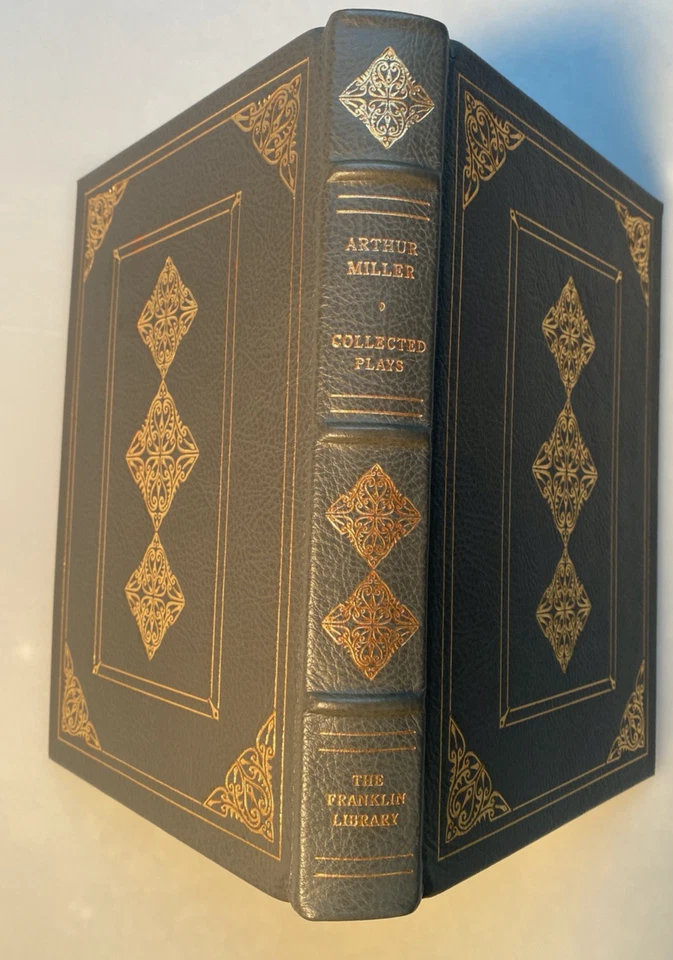 SIGNED Arthur Miller Fine Tooled 22kt Full Leather Binding COLLECTED PLAYS 1980 - Image 1 of 4