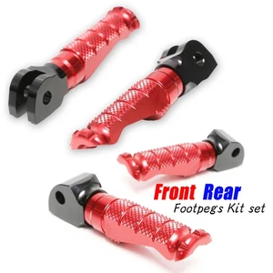 Red CNC Front Rear R-FIGHT Footpegs For GSX-R 600 01 02 03 - Picture 1 of 6