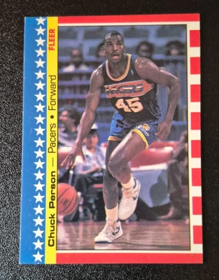 1987-88 Fleer Basketball Chuck Person #10 STICKER NM 87 Indiana Pacers ROOKIE RC - Image 1 of 4