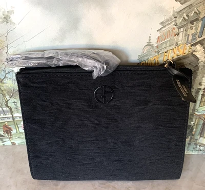 NUEVO GIORGIO ARMANI Belleza MY WAY NEGRO Bolsa de Maquillaje Estuche Bolsa de Viaje 8"x6.5"x2.5" Foto 1 de 4