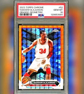 2023 Topps Chrome - Hakeem Olajuwon Orange Geometric /25 #52 PSA 10 - Bild 1 von 2