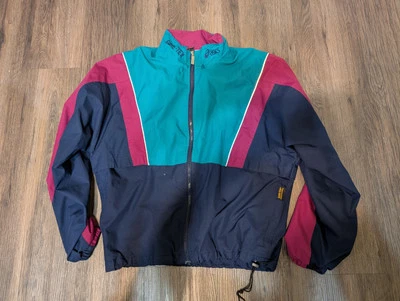 Vintage Asics Goretex Jacket Medium  Nylon Windbreaker Full Zip No Hood Hip Hop - Image 1 of 4