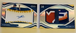 🔥⚾️TYLOR MEGILL 2022 Absolute Booklet Patch Auto /10 NY METS PHENOM! ⚾️🔥 - Picture 1 of 3