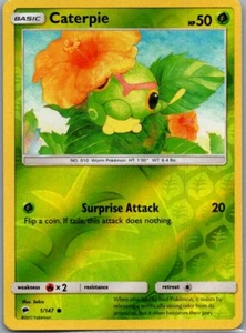 2017 Sun & Moon - Burning Shadows Caterpie Basic/Common #1 - Bild 1 von 2