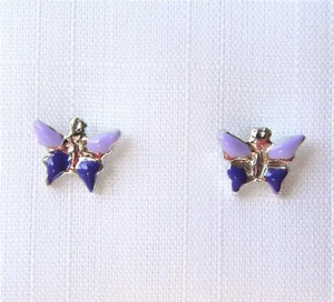 Kinderohrstecker Ohrstecker Kinder Scout Schmetterling lila  925 Silber  - Bild 1 von 3
