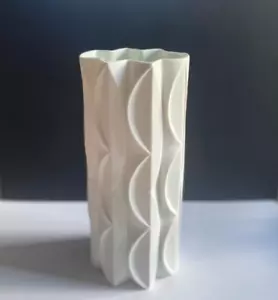 Scherzer Bavaria Bisquit Relief Vase Werner Uhl 60er Jahre Vintage Mid Century - Picture 1 of 12