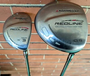 Adams Redline Titanium Golf Clubs Fujikura Set 10.5*Driver&15* Fairway Wood 3 RH - Picture 1 of 24