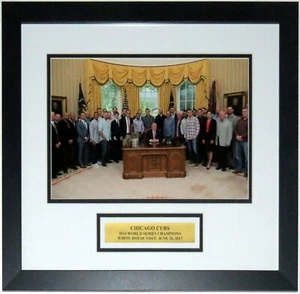 Chicago Cubs & President Trump 2016 World Series White House Visit 11x14 Photo - Picture 1 of 4