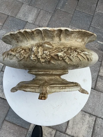 large antique cast iron jardiniere, planter, urn, flowerpot Cover
