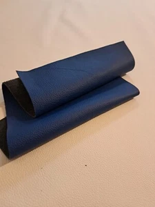 ROYAL BLUE GENUINE LEATHER OFFCUTS 8 1/2" x 4 1/2" TOP ITALIAN QUALITY LEATHER - Picture 1 of 6