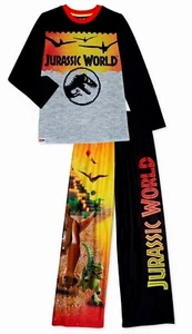LEGO Jurassic World "Flying Dinosaurs" Boys 2 Pc Pajama Set-8-Jersey-Fleece - Picture 1 of 6