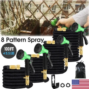 Garden Hose No-Kink Durable Water Hose with Nozzle Spray Gun for Watering & Wash - Picture 1 of 14