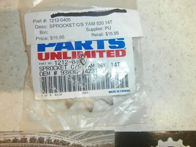 Roda dentada de aço ilimitada Yamaha YZ250 520 14T - NOVA 9383G-14231 - Imagem 1 de 3