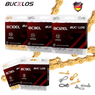 MTB Rennrad Fahrrad Kette 9/10/11/12 Gang EL für KMC/SRAM/Shimano 116/126 Link - Bild 1 von 4