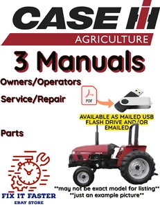 CASE IH C60 TRATTORE MANUALE OPERATORE RICAMBI RIPARAZIONE PROPRIETARI PDF USB - Foto 1 di 7