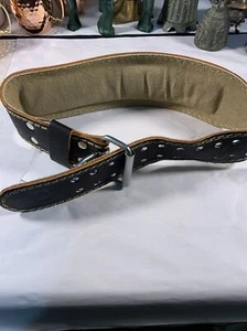 Harbinger 4” Padded Leather Contoured Gym Power Weight Lifting Belt NEW - Picture 1 of 7