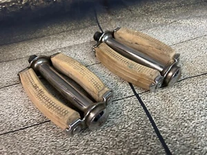 Raleigh RSW Compact Bicycle Pedals 1960s 9/16 inch White Made in England - Picture 1 of 6