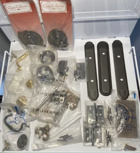 MAKERS HARDWARE LOT Brass Bronze Back Plate Pulls Hinges Rockler Alno Cool Stuff - Picture 1 of 10