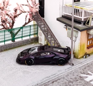 King 1:64 Viola LP610 Huracan LBWK Auto sportiva da corsa in metallo pressofuso - Foto 1 di 3