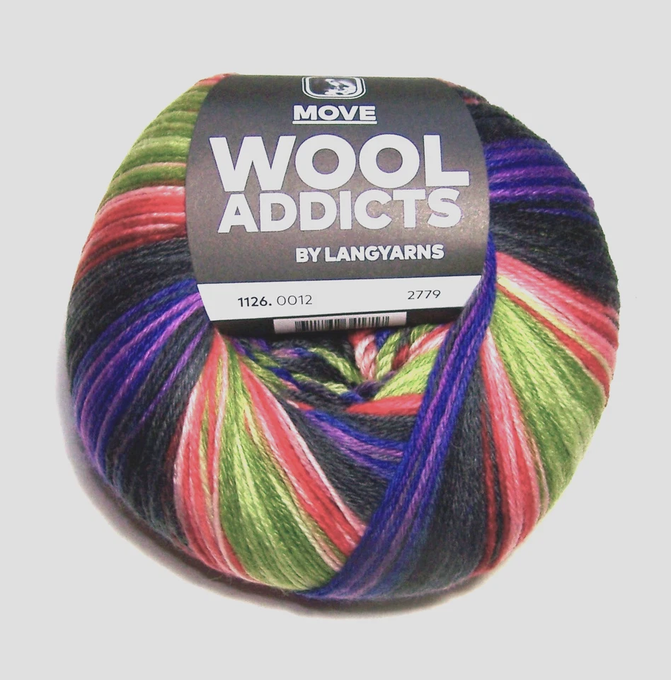 100g ball Lang Wool Addicts MOVE Merino & Nylon machine washable sock yarn #0012 - Image 1 of 1