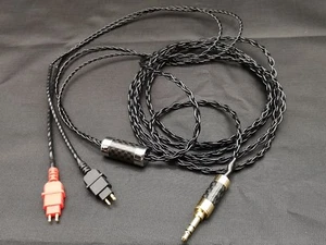 1x 3.5mm Pure Silver Wire Upgrade Cable Sennheiser HD580 HD600 HD650 - Picture 1 of 3
