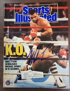 Mike Tyson signiertes Sport illustriertes Magazin 7/4/88 Beckett Boxen Autogramm  - Bild 1 von 4