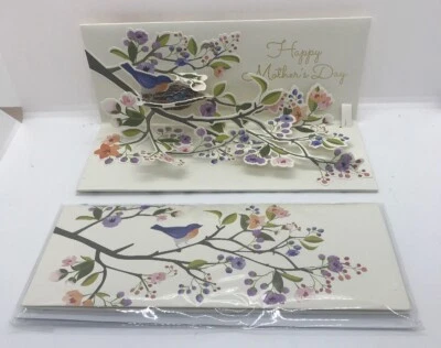 Pop-Up Panoramics Greeting Card - Perched Birds A253 Mother’s Day Card - Image 1 of 4