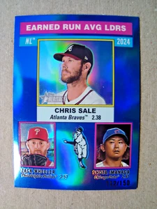 2025 Topps Heritage rifrattore cromato blu #201 ERA leader Chris vendita #d 112/150 - Foto 1 di 2