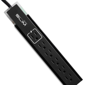 Cable PC World MC-426R 6' 6 salidas enchufe 360 540J sobretensión/EMI/RFI barra de alimentación - Imagen 1 de 4